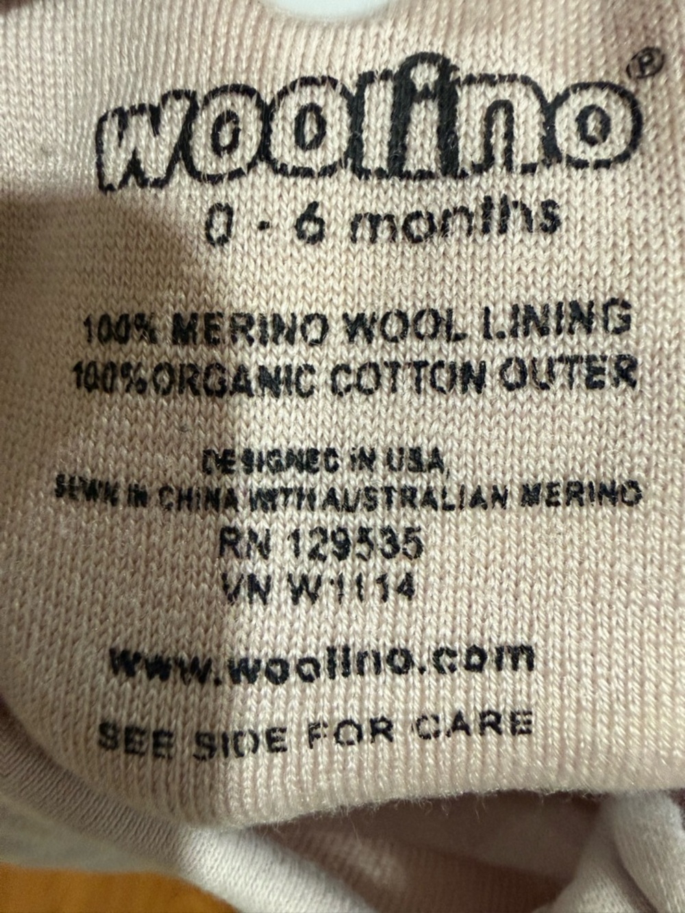 Woolino Striped Sleeveless Baby Sleep Sack - Lavender & White - Picture 2 of 2